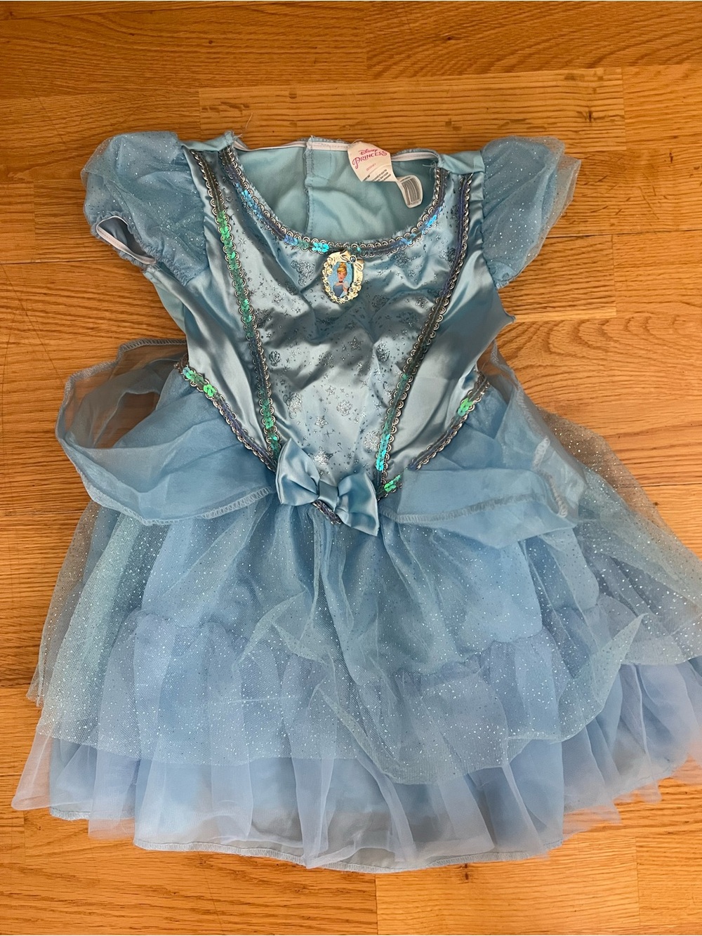 Disney Light Blue Cinderella Costume Dress with Sparkle Tulle